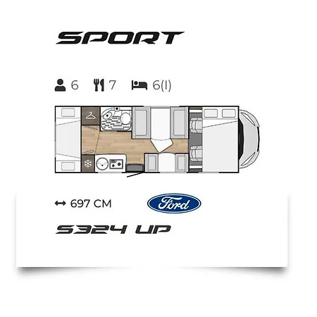 בית נופש Duzy Kamper Rodzinny 6 Osob Benimar Sport 324 Up Laziska (Boleslawiec)